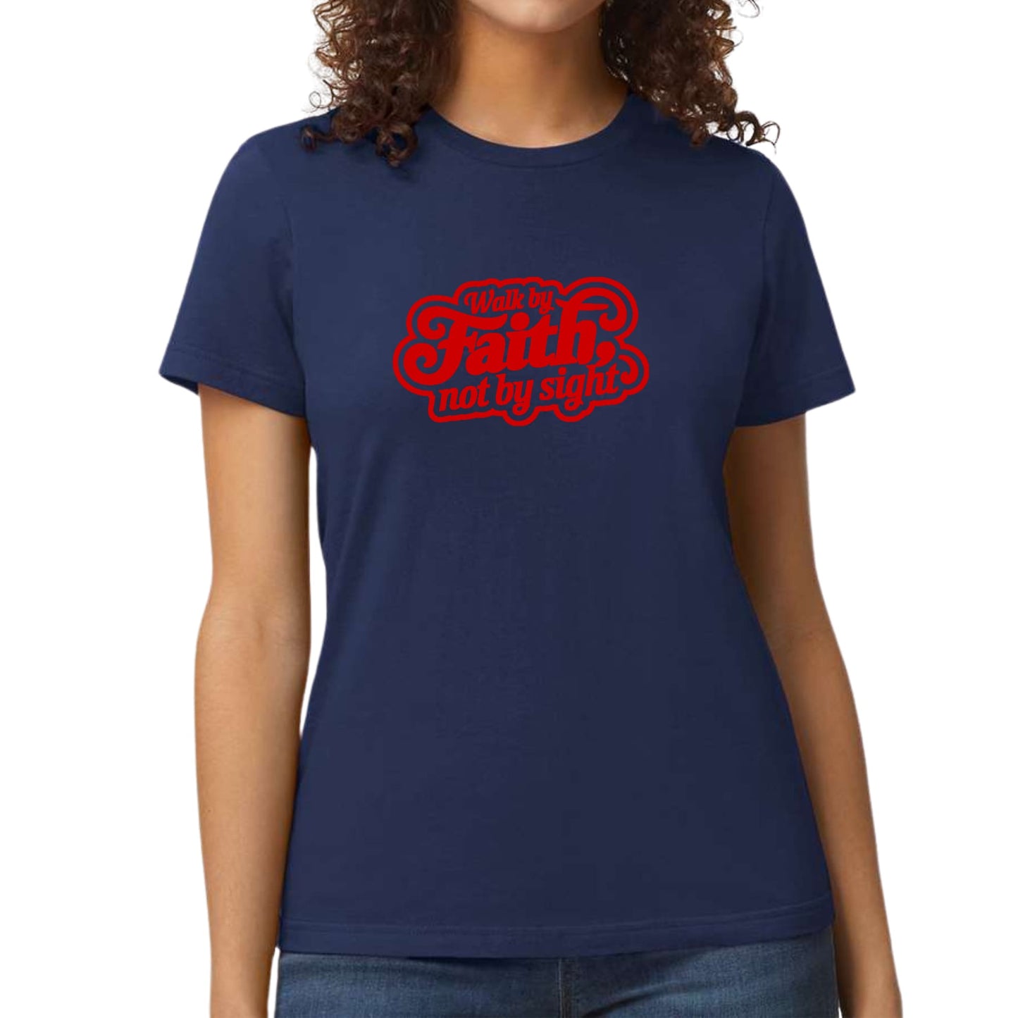 Womens Graphic T-shirt - Walk by Faith - not by Sight-1