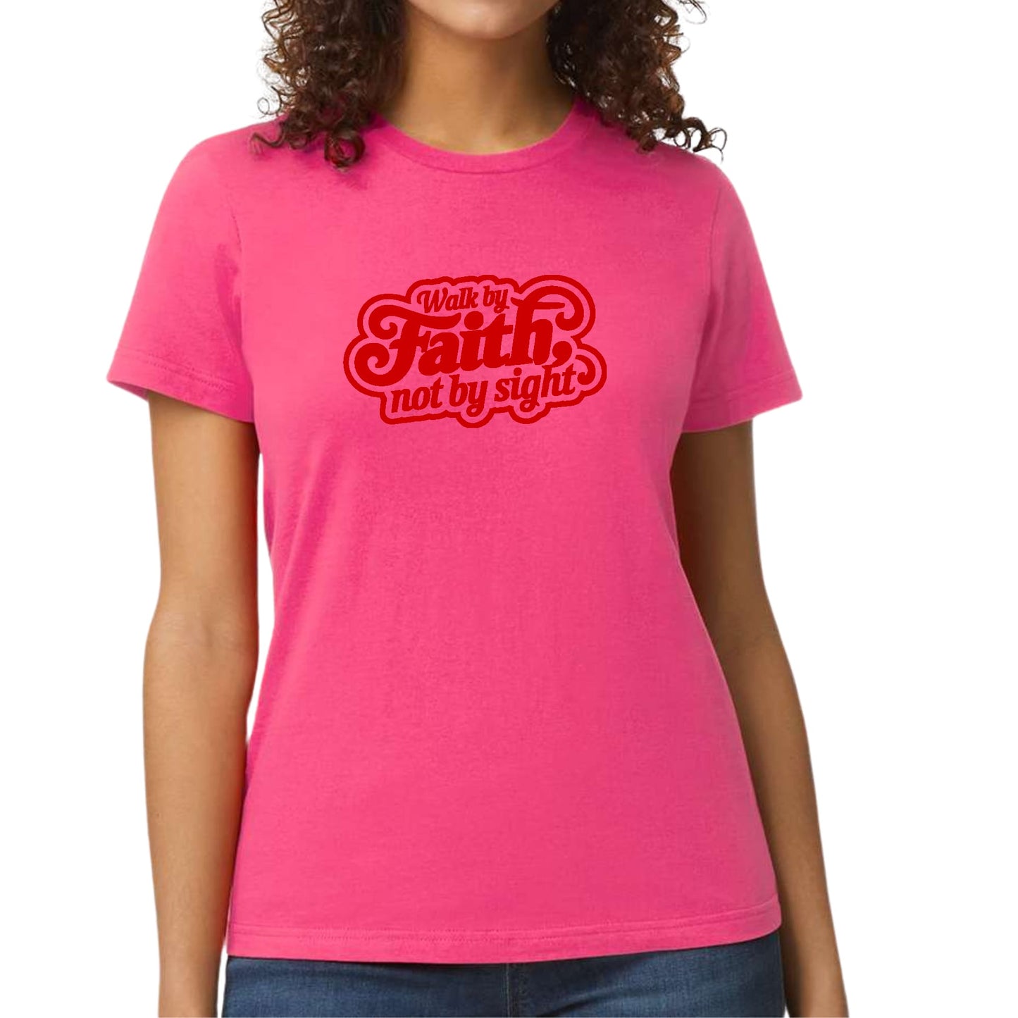 Womens Graphic T-shirt - Walk by Faith - not by Sight-4