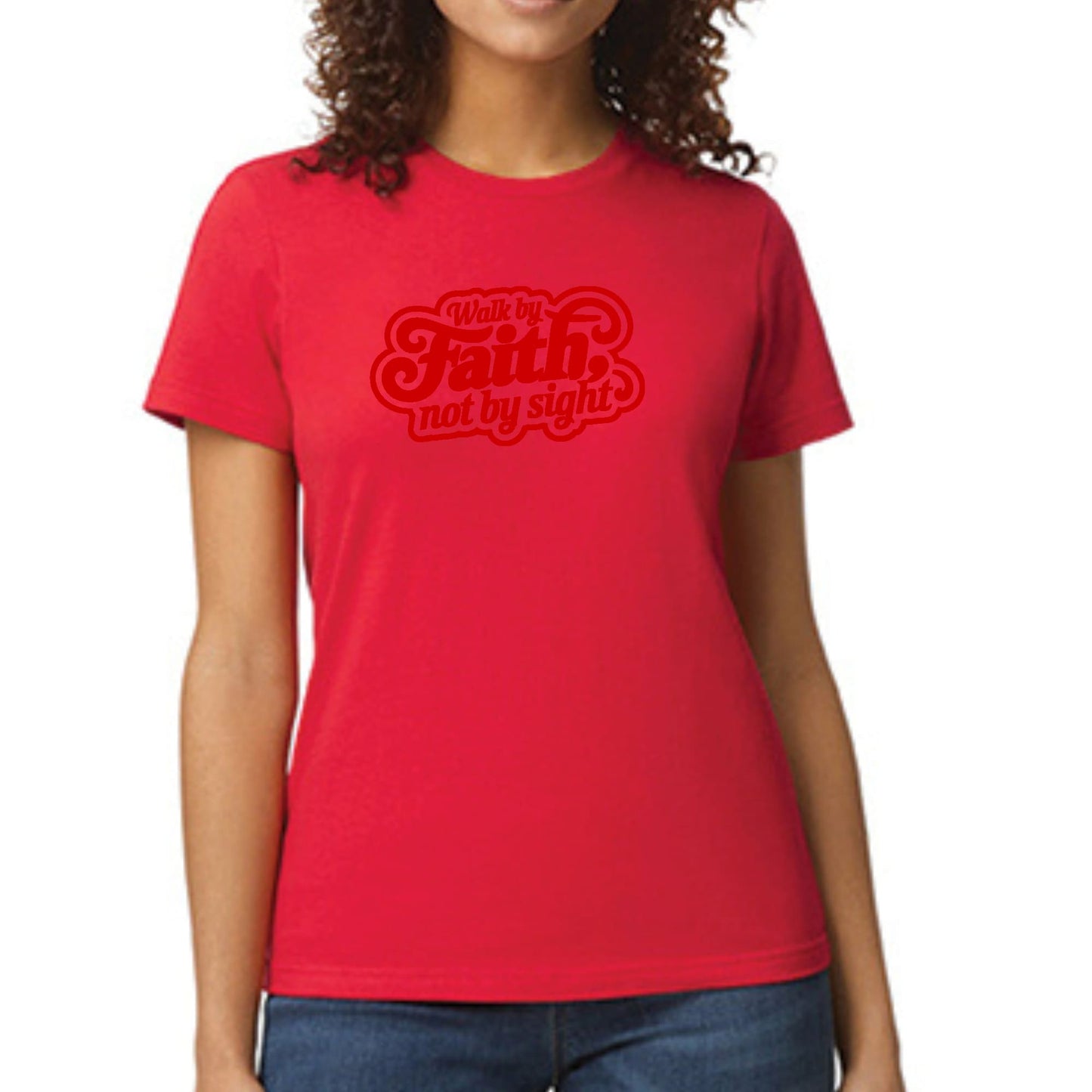 Womens Graphic T-shirt - Walk by Faith - not by Sight-2