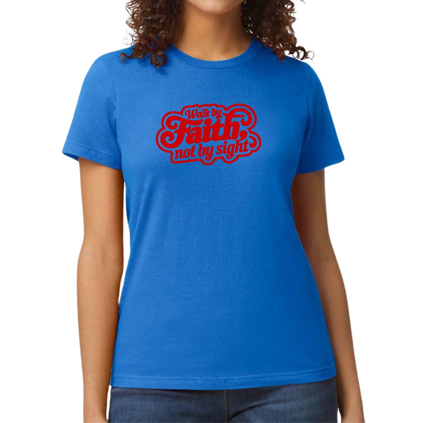 Womens Graphic T-shirt - Walk by Faith - not by Sight-3