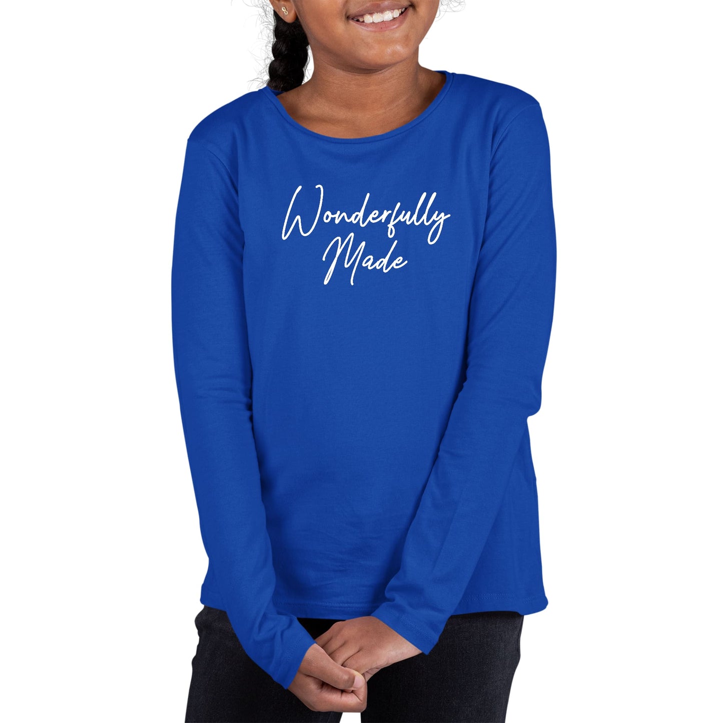Youth Long Sleeve Graphic T-shirt - Wonderfully Made